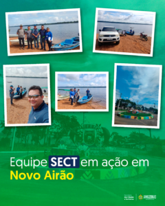 Imagem da notícia - Equipe da SECT realiza visita técnica em Novo Airão