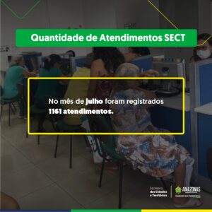 Atendimentos SECT do mês de julho