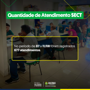 Imagem da notícia - Atendimentos realizados de 07 a 11/08