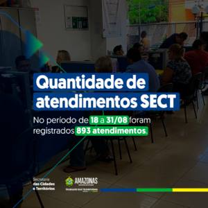 Atendimentos realizados 18  a 31/08